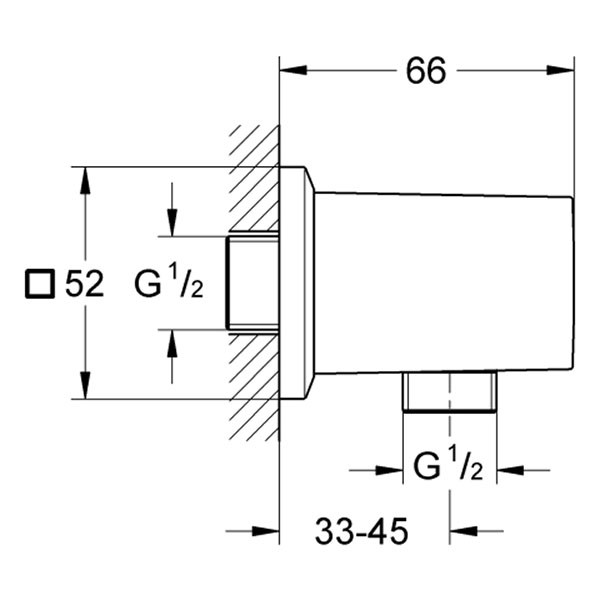 GROHE Wandanschlussbogen Allure Brilliant 26850 supersteel