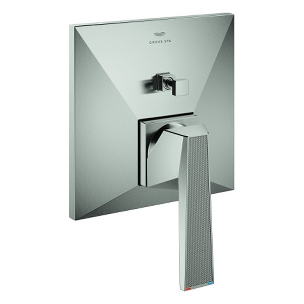 GROHE Wannenbatt. Allure Bril. PC 24425 FMS Griff Rändelstruktur supersteel