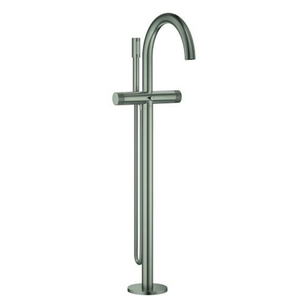 GROHE Wannenbatterie Atrio Private C. 25229 Bodenmontage Knopfbet. satin steel