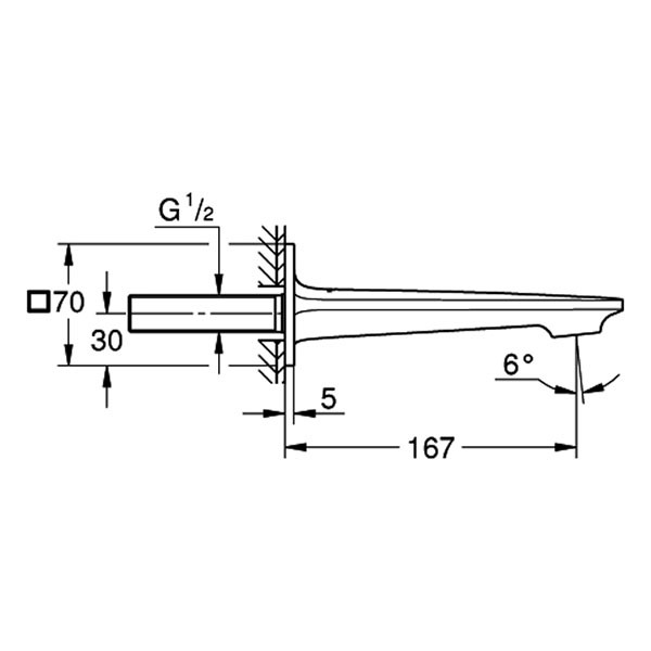 GROHE Wanneneinlauf Allure 13264_1 DN20 Wandmontage satin graphite