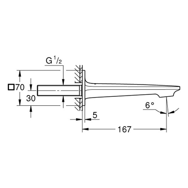 GROHE Wanneneinlauf Allure 13264_1 DN20 Wandmontage warm sunset