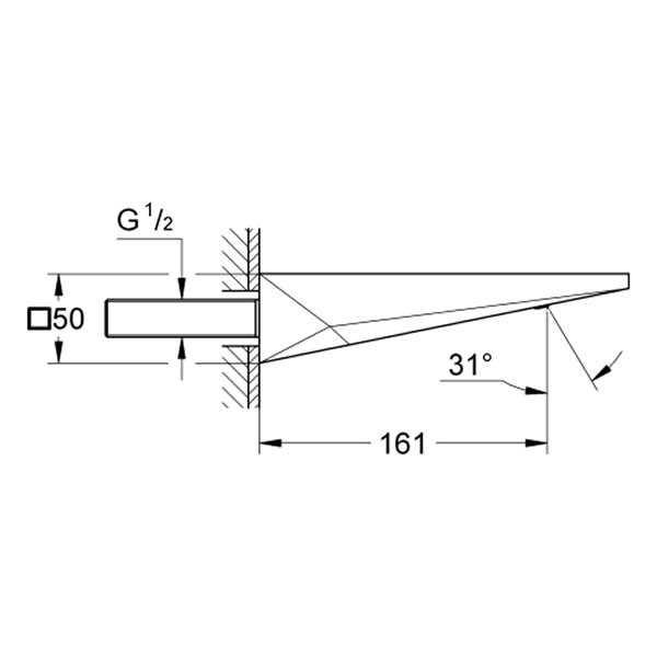 GROHE Wanneneinlauf Allure Brilliant 13485 Wandmontage hard graphite geb.