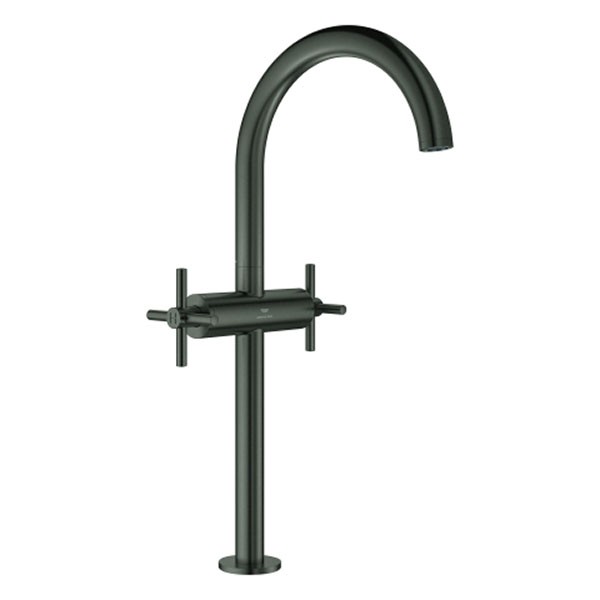 GROHE WT-Einlochbatterie Atrio 21149 XL-Size Kreuzgriff hard graphite geb.