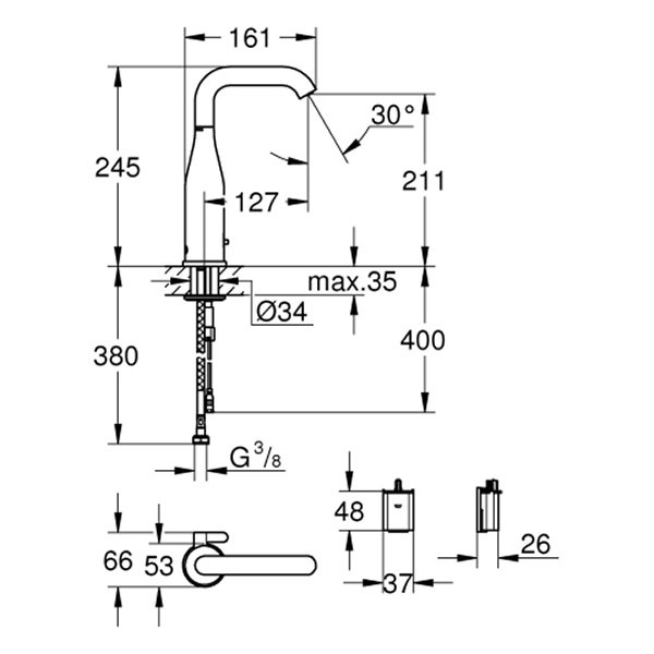 GROHE WT-IR-Elektronik Essence E 36445 Mischung 6V warm sunset