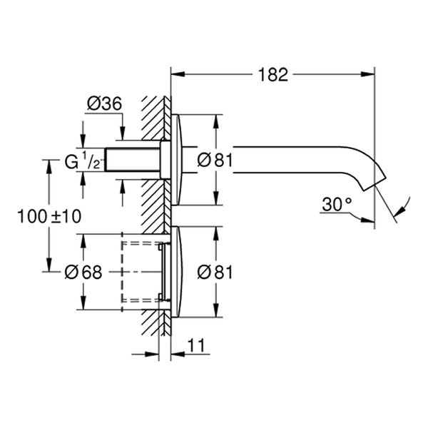 GROHE WT-IR-Elektronik Essence E 36447 ohne Mischung Steckertrafo chrom