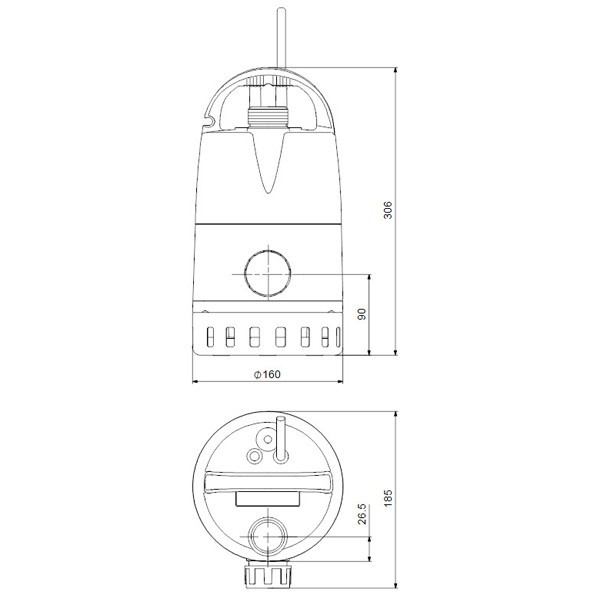 GRUNDFOS Kellerentwässerungspumpe Unilift CC-5 M1 1x230V 0,24kW 5m Kabel