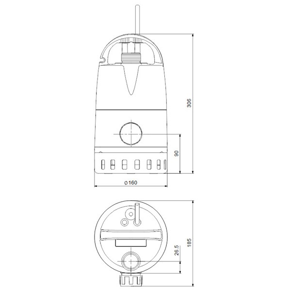 GRUNDFOS Kellerentwässerungspumpe Unilift CC-7 M1 1x230V 0,38kW 10m Kabel