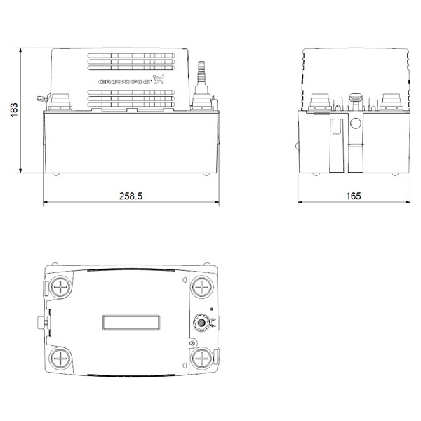 GRUNDFOS Kondensathebeanlage CONLIFT1 230V 0,075kW 2m Kabel