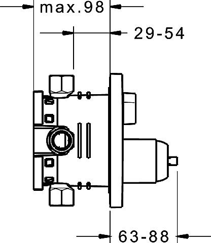 HA Funkt.-Einheit m. Dekorset Einhand- Wa-Batterie Hansavarox Pro 4052 chrom