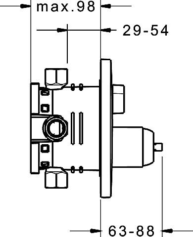 HA Funkt.-Einheit m. Dekorset Einhand- Wa-Batterie Hansavarox Pro 4052 verchr.