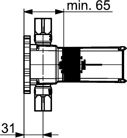 HA UP-Einbaukörper Einhand-Batterie Hansamatrix 4400 0100, verchromt