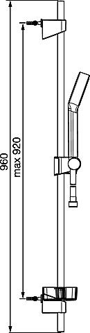 HA Wandstangen-Set Hansabasicjet 4467 verchromt