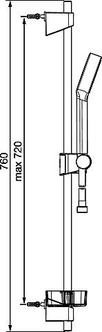 HA Wandstangen-Set Hansabasicjet 4478 chrom