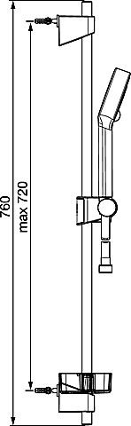 HA Wandstangen-Set Hansabasicjet 4478 verchr.