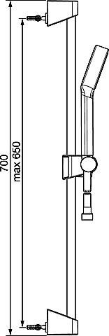 HA Wandstangen-Set Hansabasicjet 4478 verchromt
