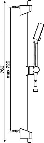 HA Wandstangen-Set Hansabasicjet 4478 chr