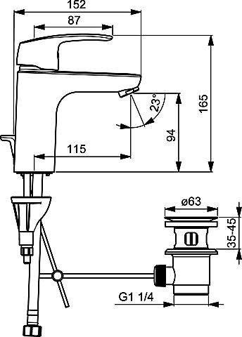 HA Waschtisch-Einhandmischer Hansapinto XL 4501 chrom