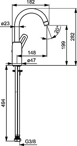 HA Waschtisch-Einhandmischer Hansapinto 4509, verchromt