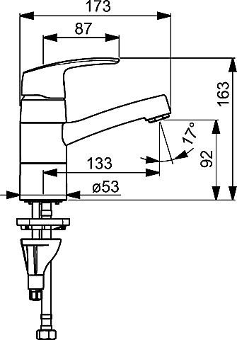 HA Waschtisch Einhandmischer Hansapinto 4515, verchromt
