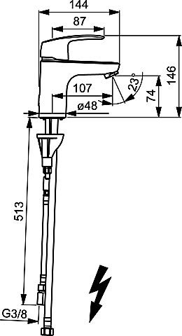 HA Waschtisch-Einhandmischer Hansapinto Niederdruck 4534 verchromt