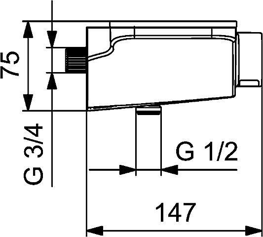 HA Brause-Therm.-Batterie für Wandaufbau Hansaemotion 5863 0171 82 weiß/chrom