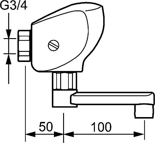 HA Waschtisch-Elektronik-Wand-Batterie Hansaconcerto 6446, Batterie, verchr.