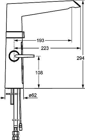 HA Spültisch-Elektronik-Einlochbatterie HANSAFIT Hybrid 6523 verchromt