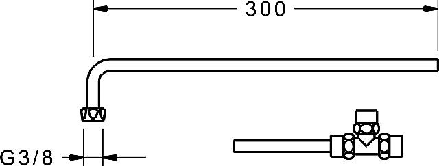 HA Hansaminimat Anschlussgarnitur Rohr 6638, verchromt