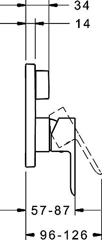 HA Funktionseinheit m. Dekorset Einhand- Wa-Batterie Hansaligna 8385 verchr.