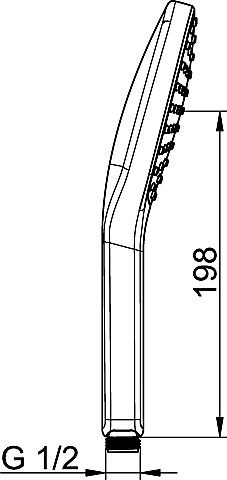 HA Handbrause Hansaactivejet Style 8431 0200 1-strahlig weiß/chrom