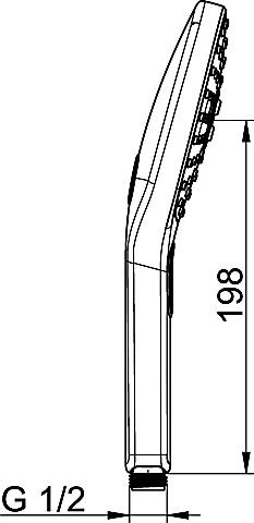 HA Handbrause Hansaactivejet Style 8433 0200 3-strahlig weiß/chrom