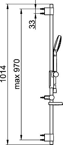 HA Wandstangenset Hansaactivejet 8437 0110 verchromt