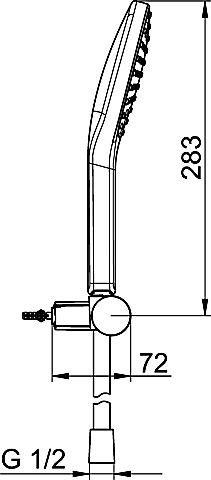 HA Wannenset Hansaactivejet 8438 0213 weiß/chrom