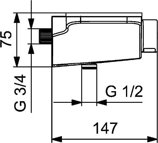 HA Brause-Therm.-Batterie für Wandaufbau Hansaemotion 5863 0171 84 grau/chrom