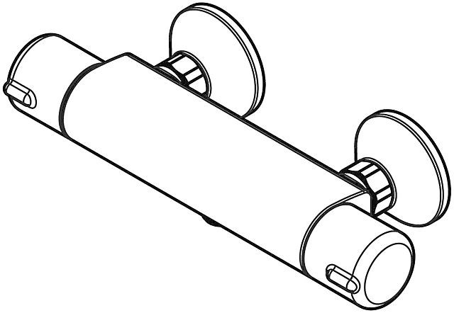 HA Brause-Therm.-Batterie für Wandaufbau Hansamicra 5815 2171 verchromt