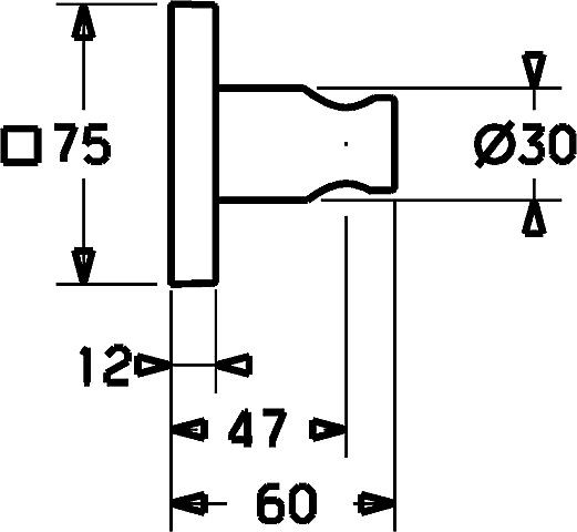 Hansa Brausehalter HANSADESIGNO 4444 verchromt