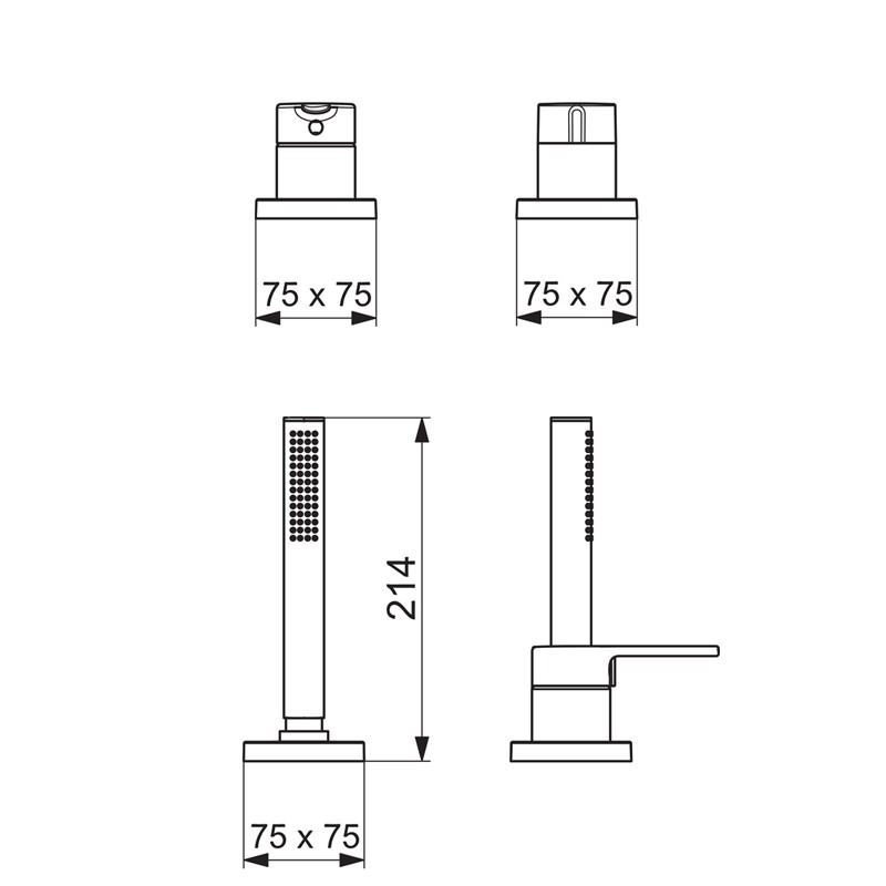 Hansa Fertigmontageset für Wanne/Brause HANSARONDA 0341 EHM Chrom