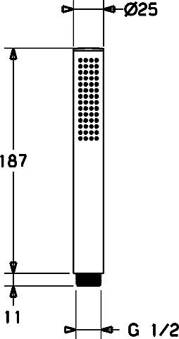 Hansa Handbrause Hansastilo 5439 1-strahlig, verchromt