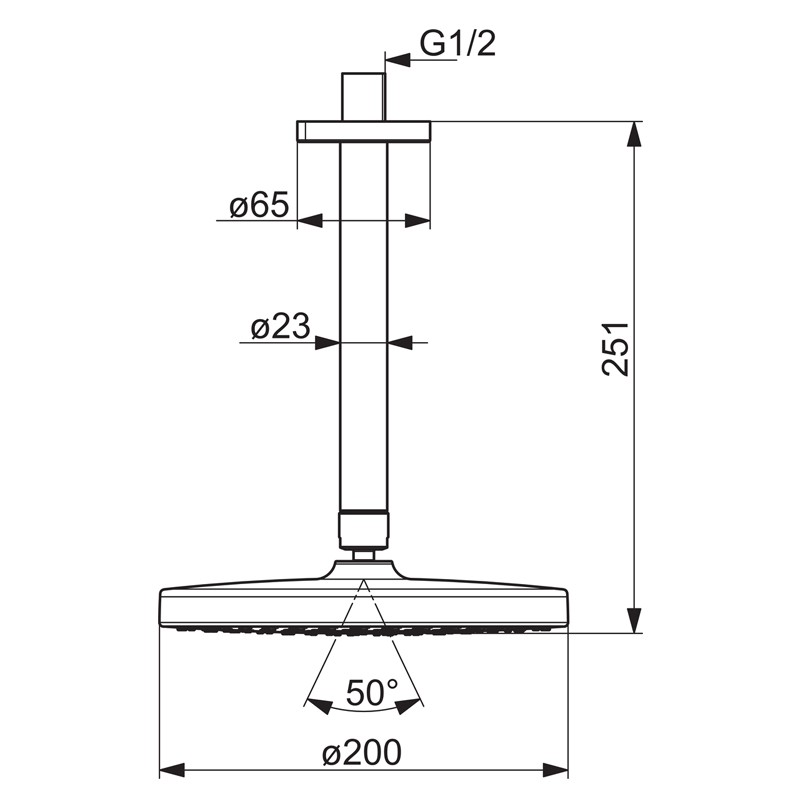 HA Kopfbrause HANSABASICJET 4437 Chrom DN 15