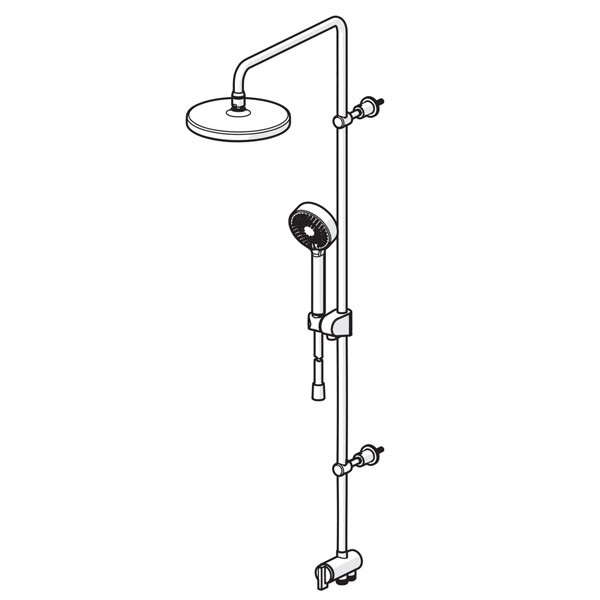 HA Kopfbrause-Set HANSABASICJET 4438 Chrom DN 15