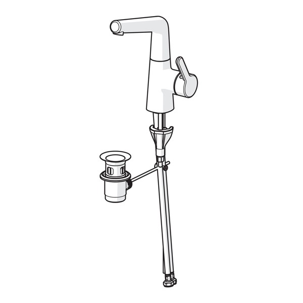 HA Waschtisch-EHM Hansadesigno 5103 mit Ablaufgarnitur verchromt