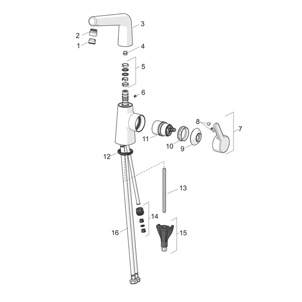 HA WT-Einhand-ELB Hansadesigno 5149 ohne Ablaufgarnitur verchromt