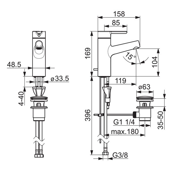 HA WT-EHM Hansadesigno 5171 verchromt