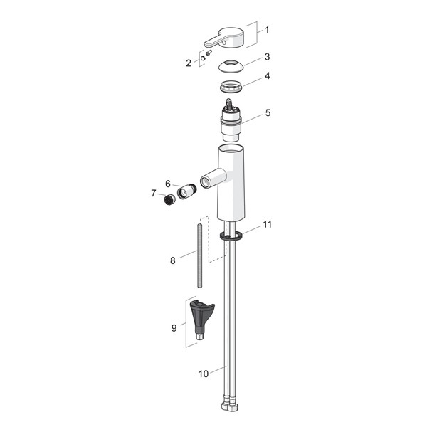 HA EHM für Sitzwaschbecken Hansadesigno 5173 chrom