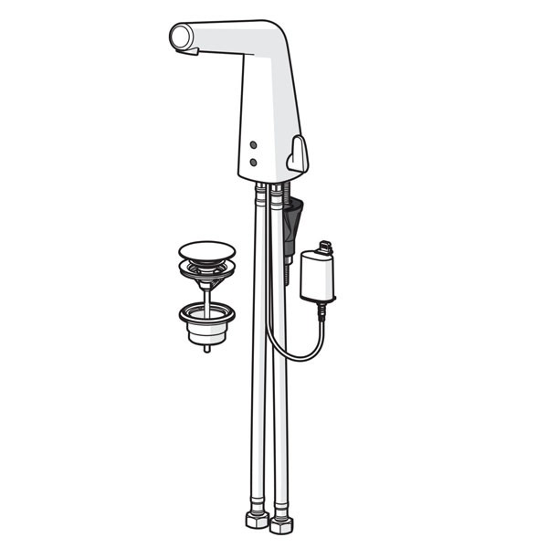 HA Waschtisch-ELB Hansadesigno 5179 2201 mit Batteriebetrieb verchromt