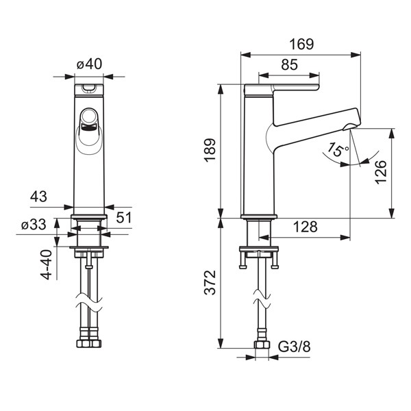 HA WT-Einhandmischer Hansadesigno 5188 2283, verchromt