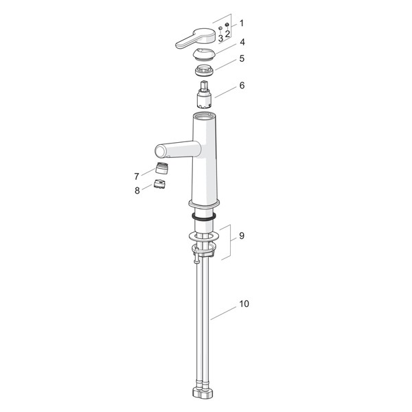 HA WT-Einhandmischer Hansadesigno 5188 2283, verchromt