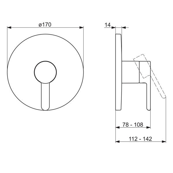 HA Funkt.Einheit m. Dekorset Einhand- Brause-Batt. Hansadesigno 8110 9563 chr