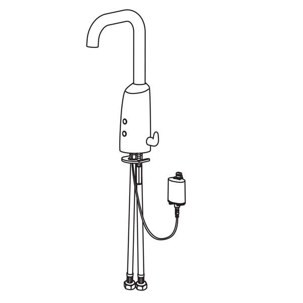 HA WT-Batt. HANSAELECTRA 6444 6 V Bluetooth Ausld. 120 mm DN15 chr