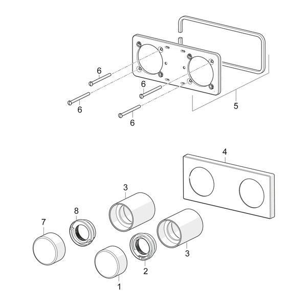HA Fertigmontageset Thermostat-Batterie Hansaliving 4452 9583, chrom